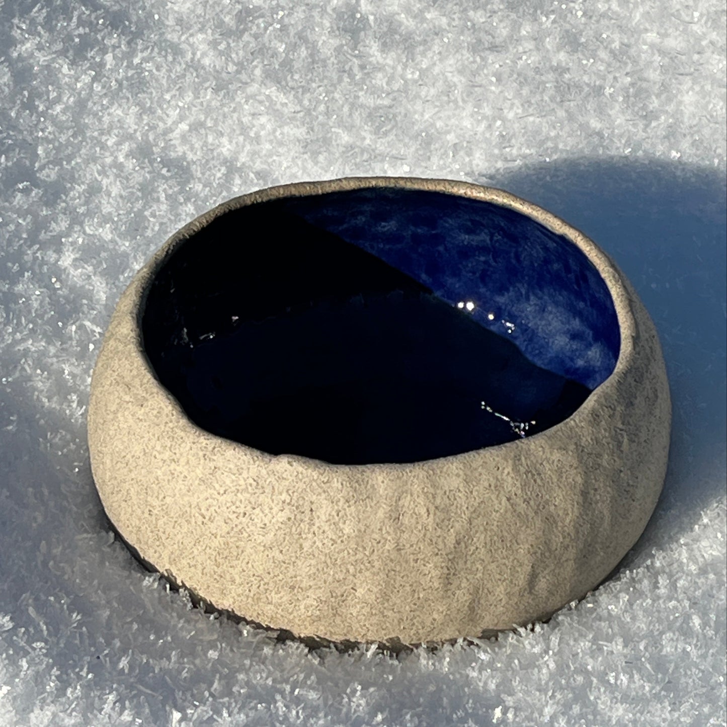 Stor koboltblå bolle