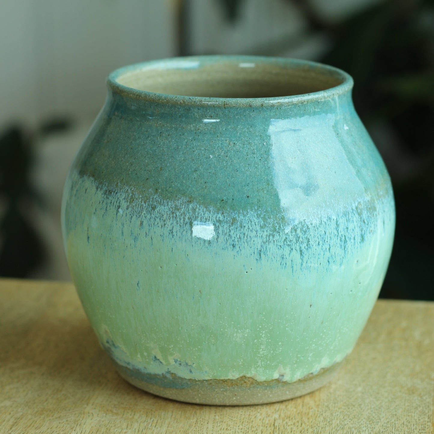 Vase/krukke blågrønne toner