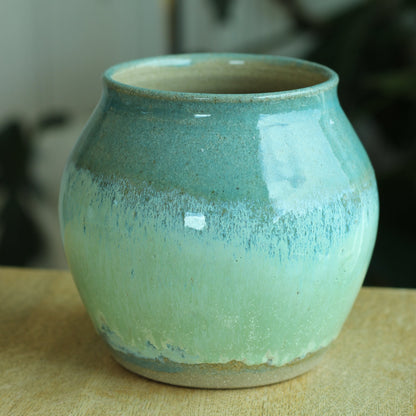 Vase/krukke blågrønne toner