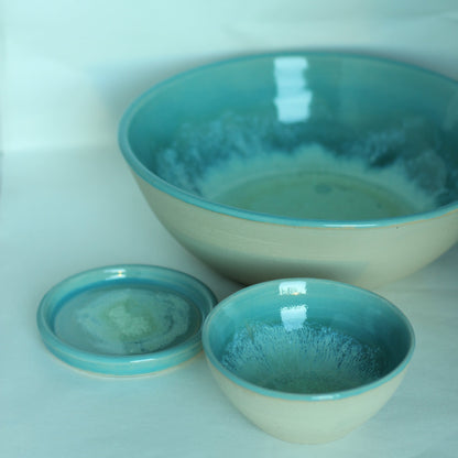 Liten skål i turkis/ grønn